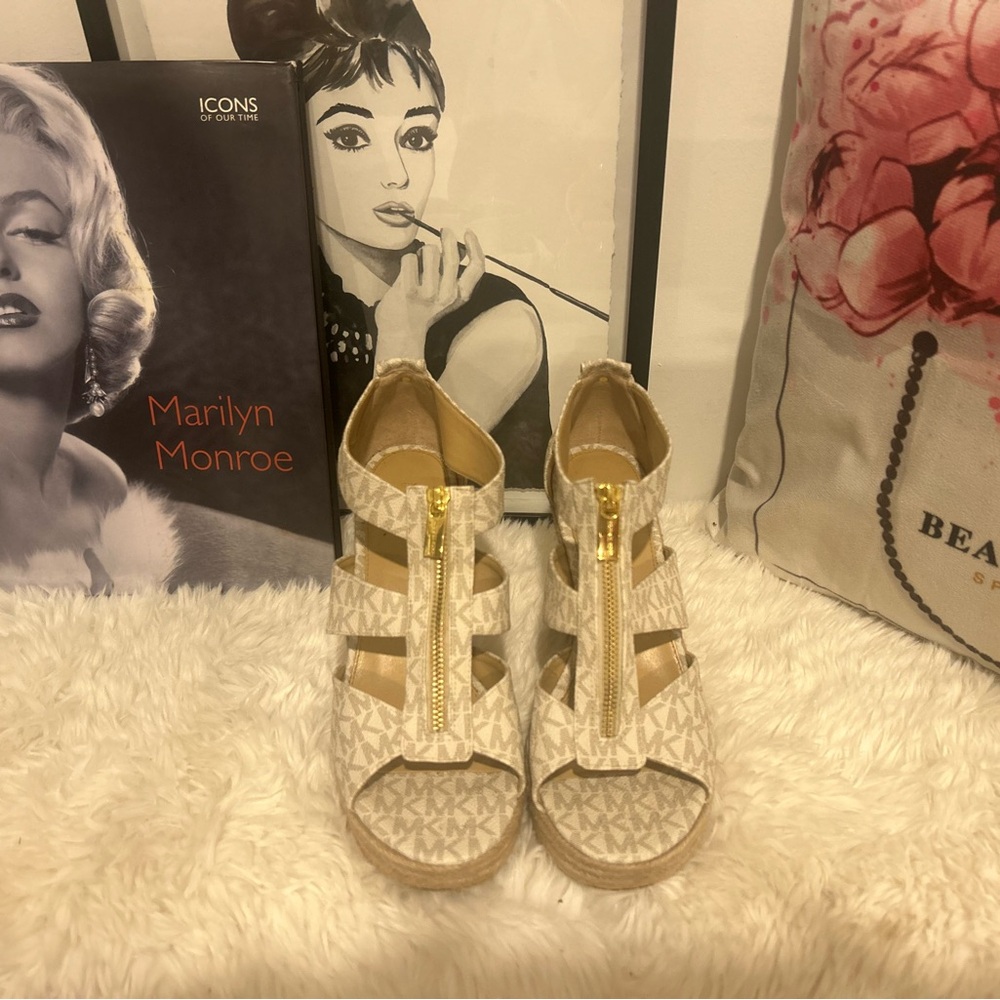 Michael Kors Cream Espadrille Wedges